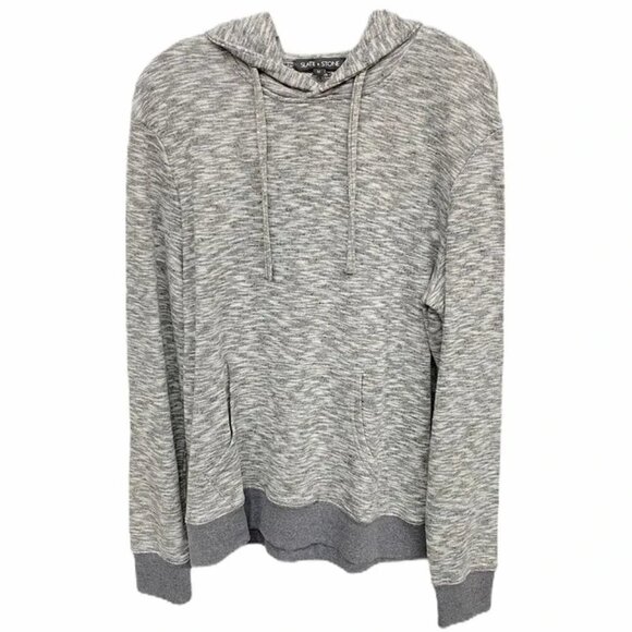 Slate & Stone Men's Heather Gray Marled Hoodie Sweatshirt XL NWT - Picture 6 of 6